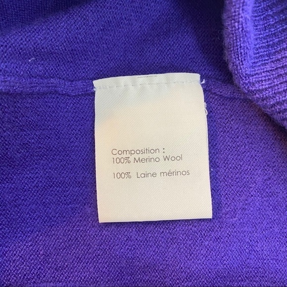 3.1 Phillip Lim Merino Wool Purple Turtleneck Sweater Size Medium - Picture 8 of 8
